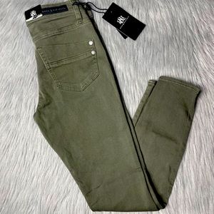 New Olive Green Legging Pants - 6M